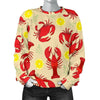 Lobster Crab Pattern Print Women's Sweatshirt-grizzshop