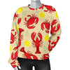 Lobster Crab Pattern Print Women's Sweatshirt-grizzshop