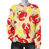 Lobster Crab Pattern Print Women's Sweatshirt-grizzshop