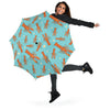 Lobster Pattern Print Automatic Foldable Umbrella-grizzshop