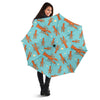 Lobster Pattern Print Automatic Foldable Umbrella-grizzshop