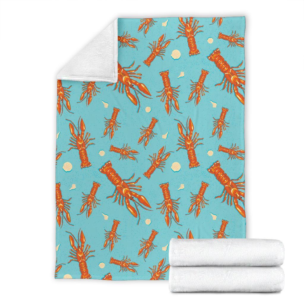 Lobster Pattern Print Blanket-grizzshop