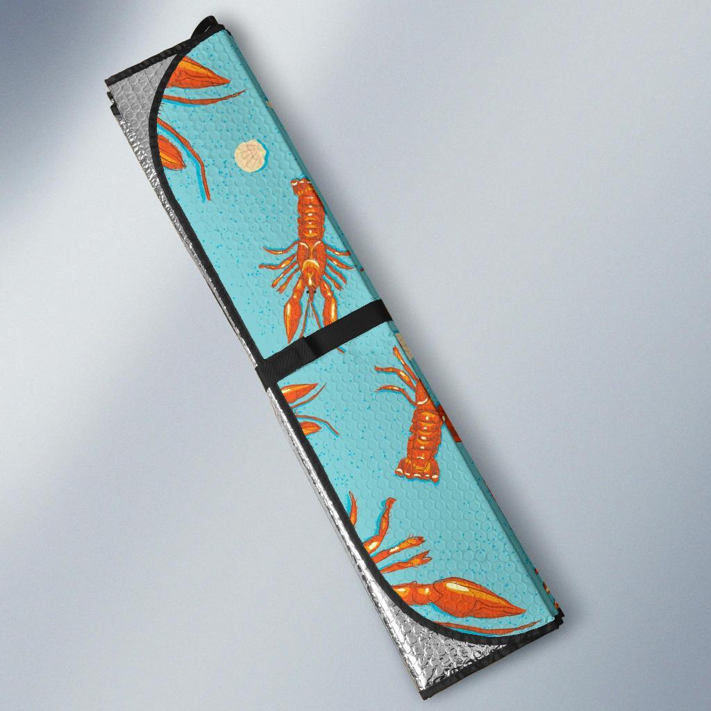 Lobster Pattern Print Car Sun Shade-grizzshop