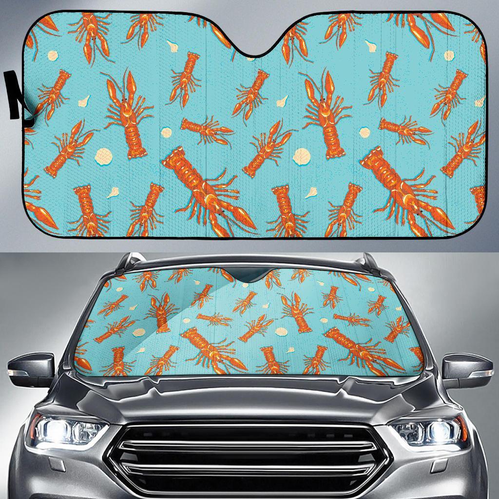Lobster Pattern Print Car Sun Shade-grizzshop
