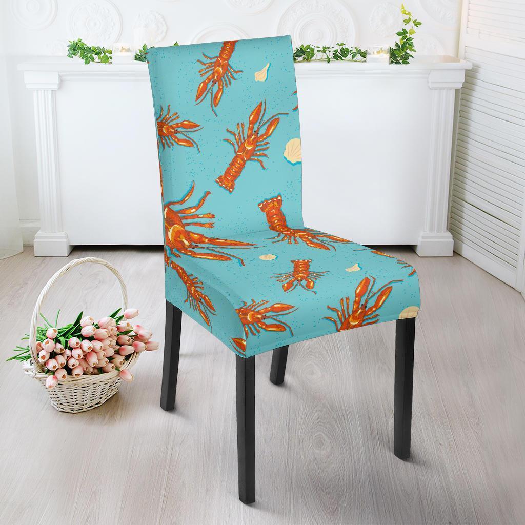 Lobster Pattern Print Chair Cover-grizzshop