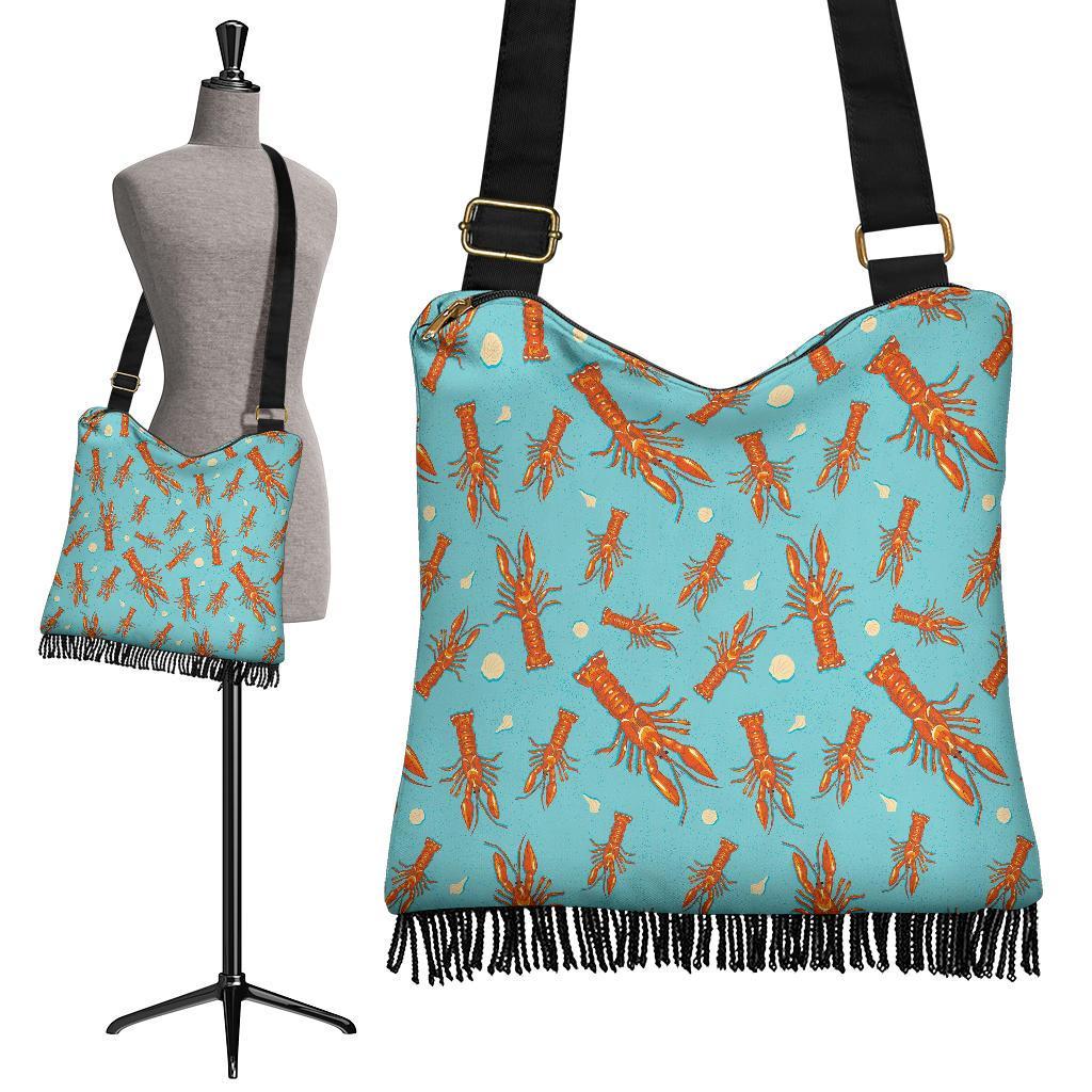 Lobster Pattern Print Crossbody bags-grizzshop