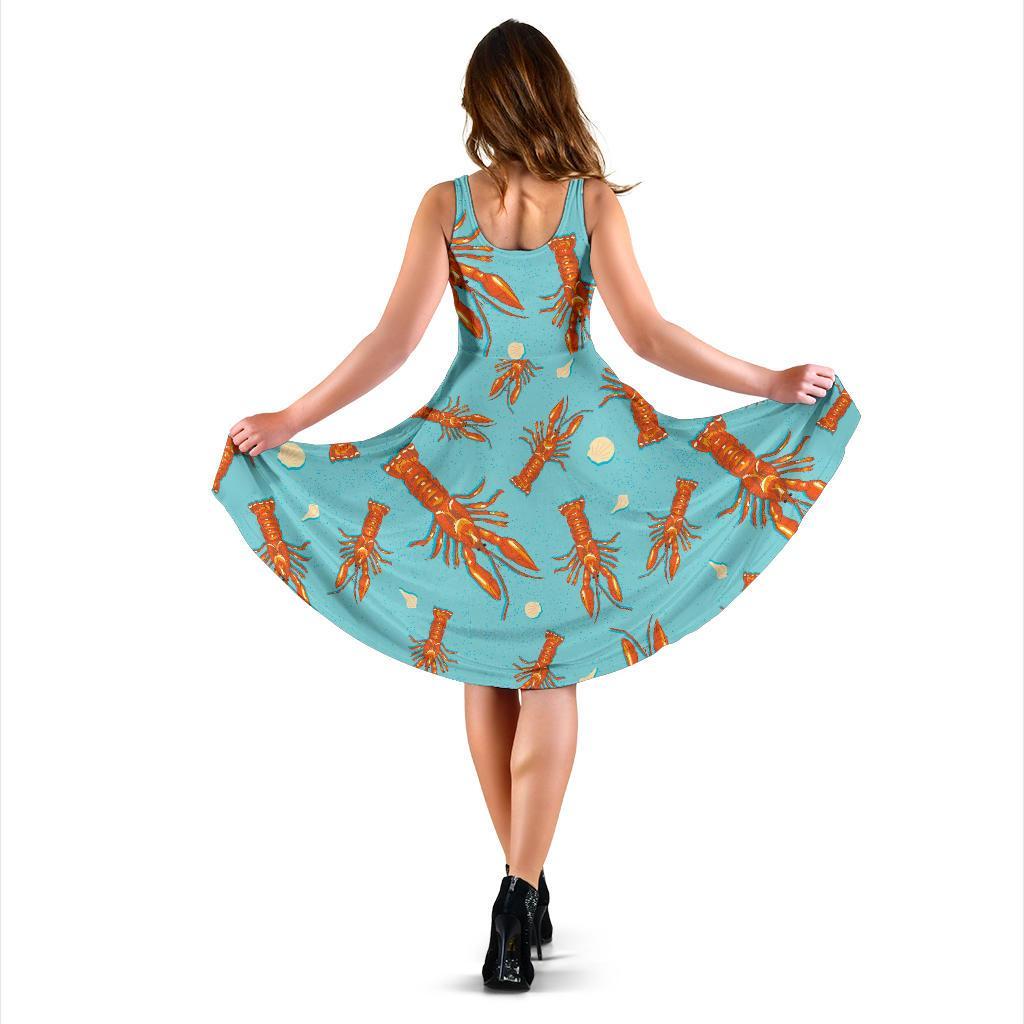 Lobster Pattern Print Dress-grizzshop