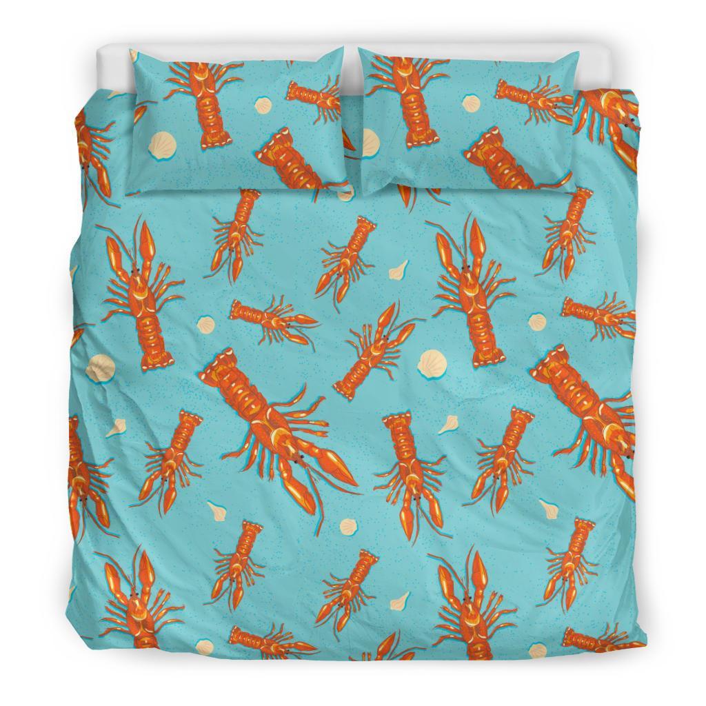 Lobster Pattern Print Duvet Cover Bedding Set-grizzshop