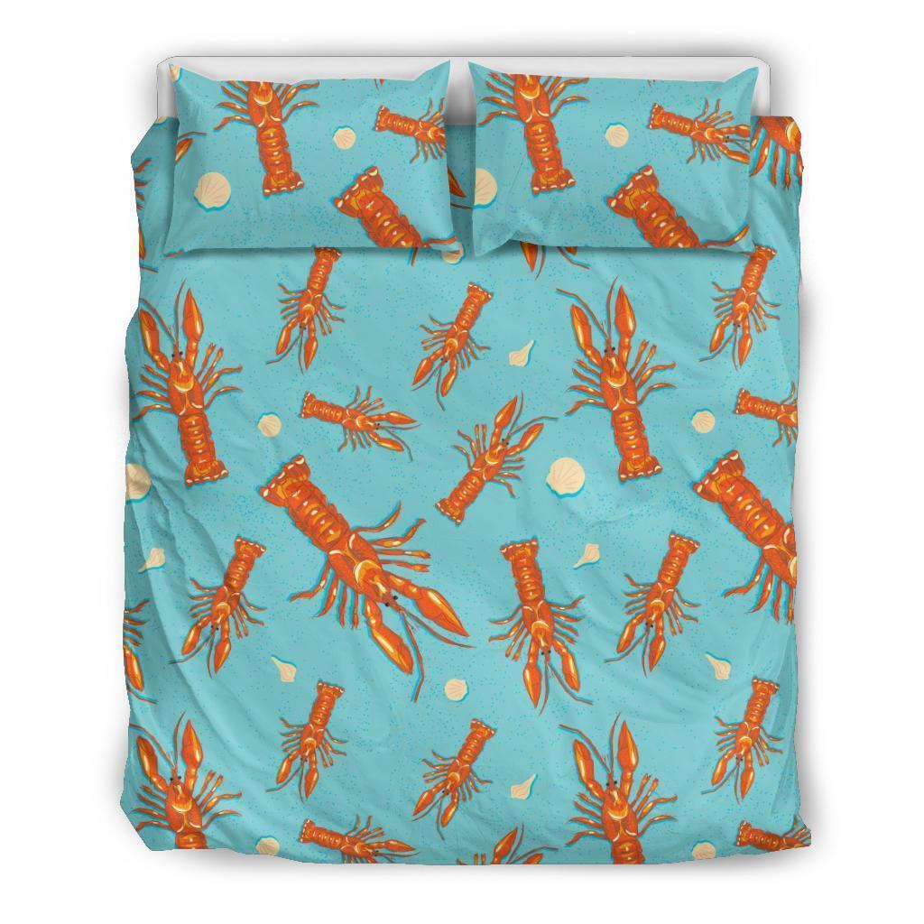 Lobster Pattern Print Duvet Cover Bedding Set-grizzshop