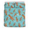 Lobster Pattern Print Duvet Cover Bedding Set-grizzshop