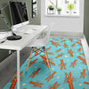 Lobster Pattern Print Floor Mat-grizzshop