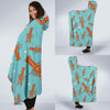 Lobster Pattern Print Hooded Blanket-grizzshop