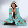 Lobster Pattern Print Hooded Blanket-grizzshop