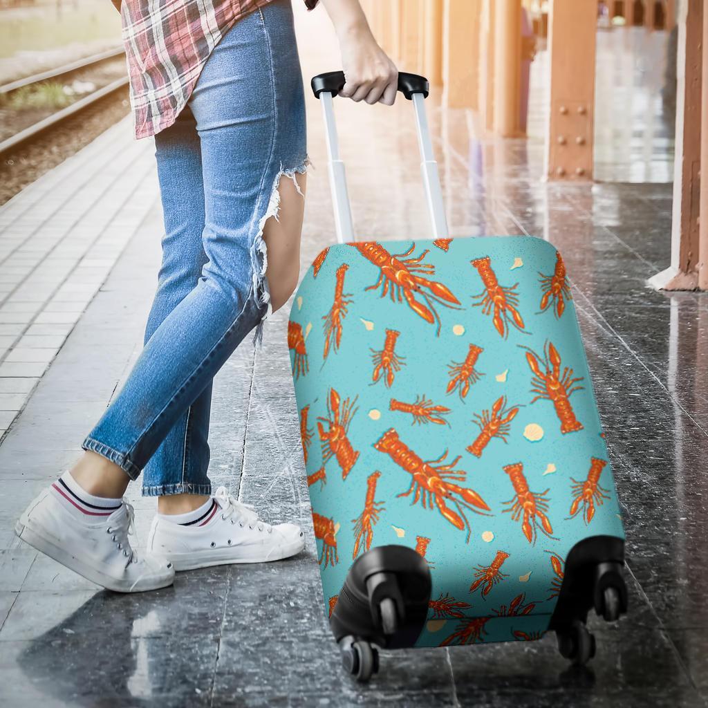 Lobster Pattern Print Luggage Cover Protector-grizzshop