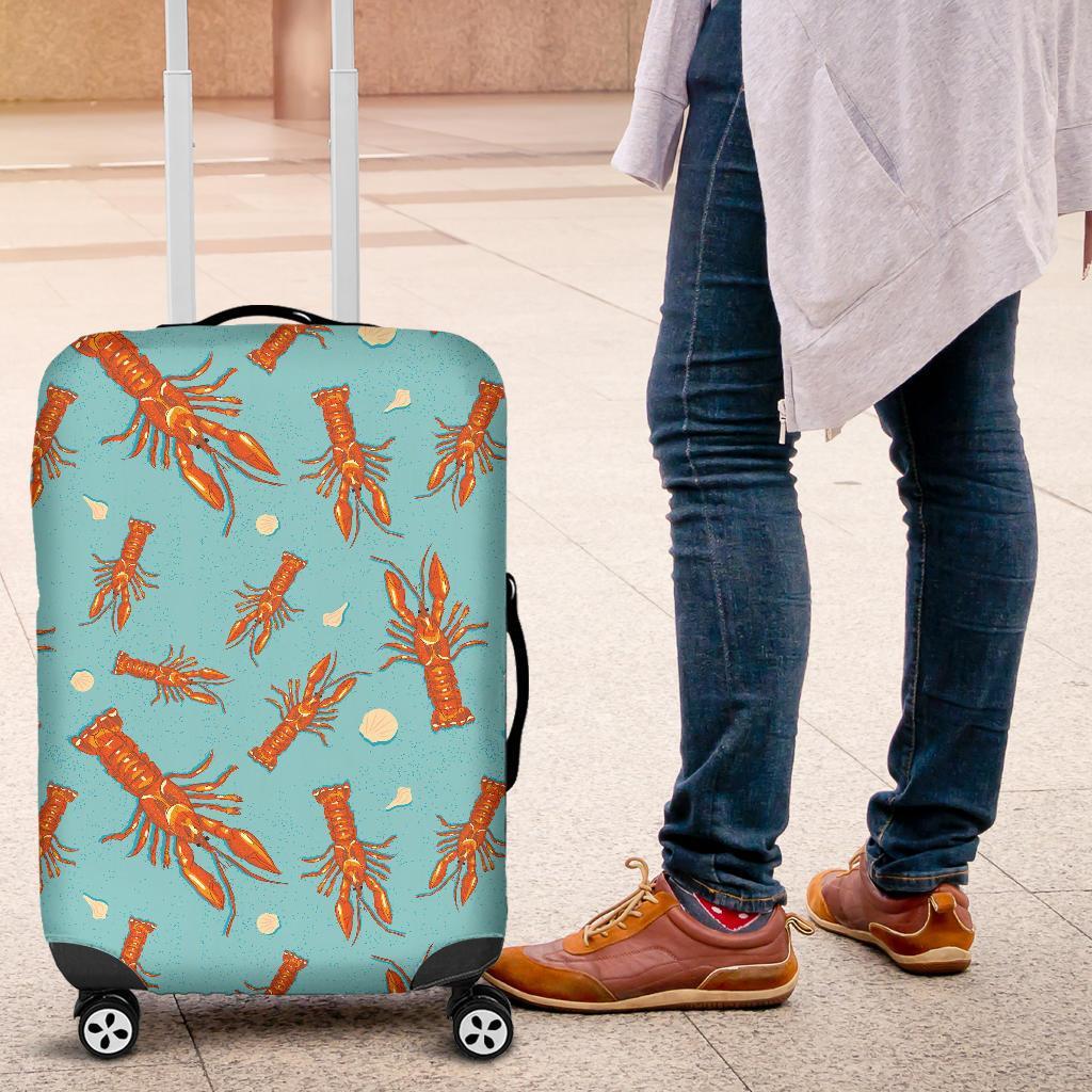 Lobster Pattern Print Luggage Cover Protector-grizzshop