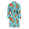 Lobster Pattern Print Men Long Robe-grizzshop