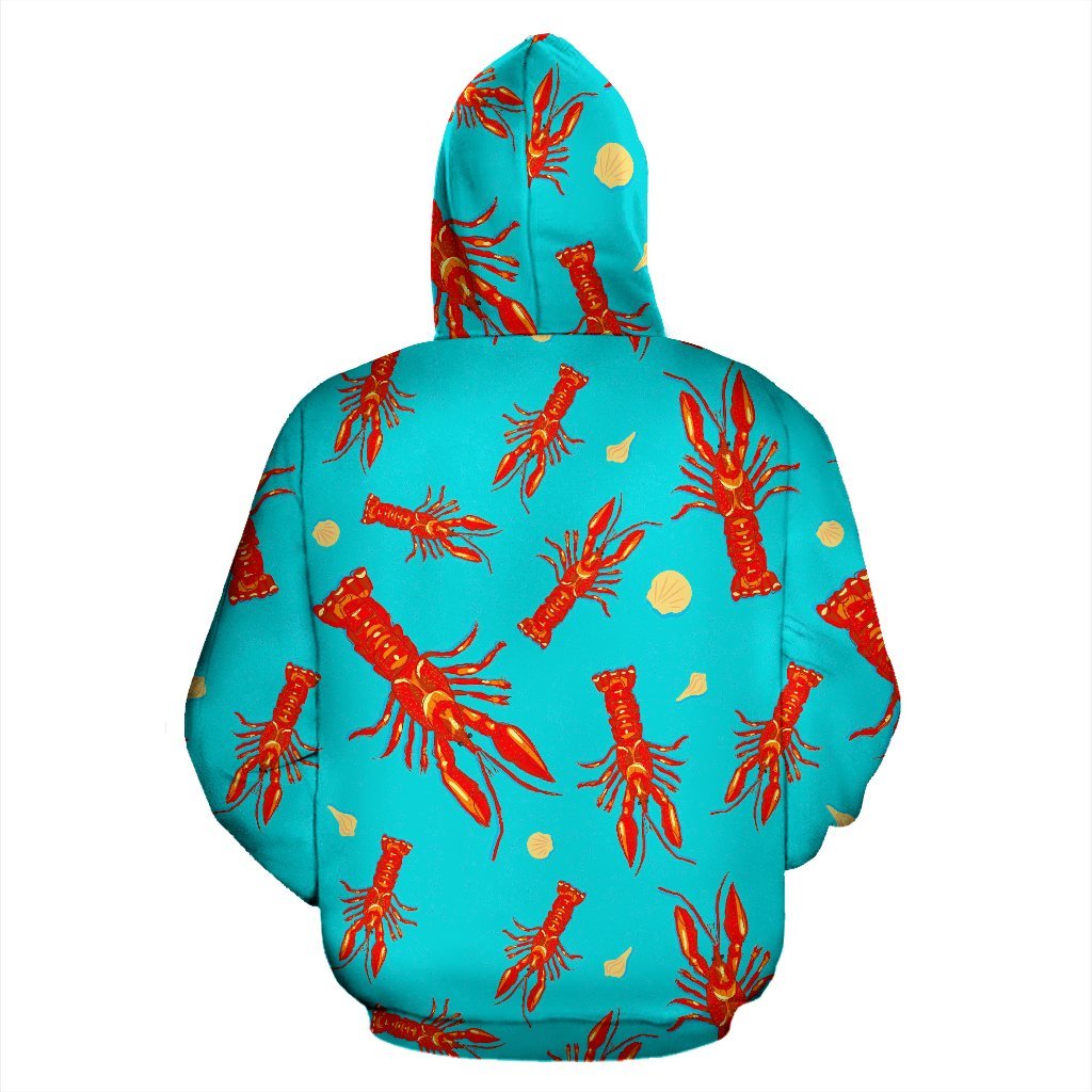 Lobster Pattern Print Men Women Pullover Hoodie-grizzshop