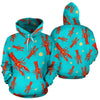 Lobster Pattern Print Men Women Pullover Hoodie-grizzshop