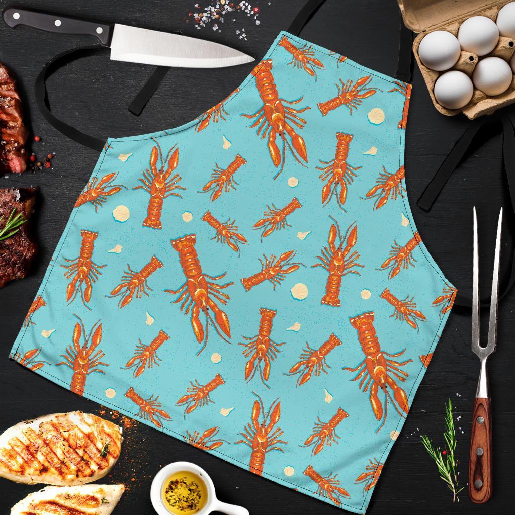 Lobster Pattern Print Men's Apron-grizzshop