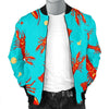 Lobster Pattern Print Men's Bomber Jacket-grizzshop