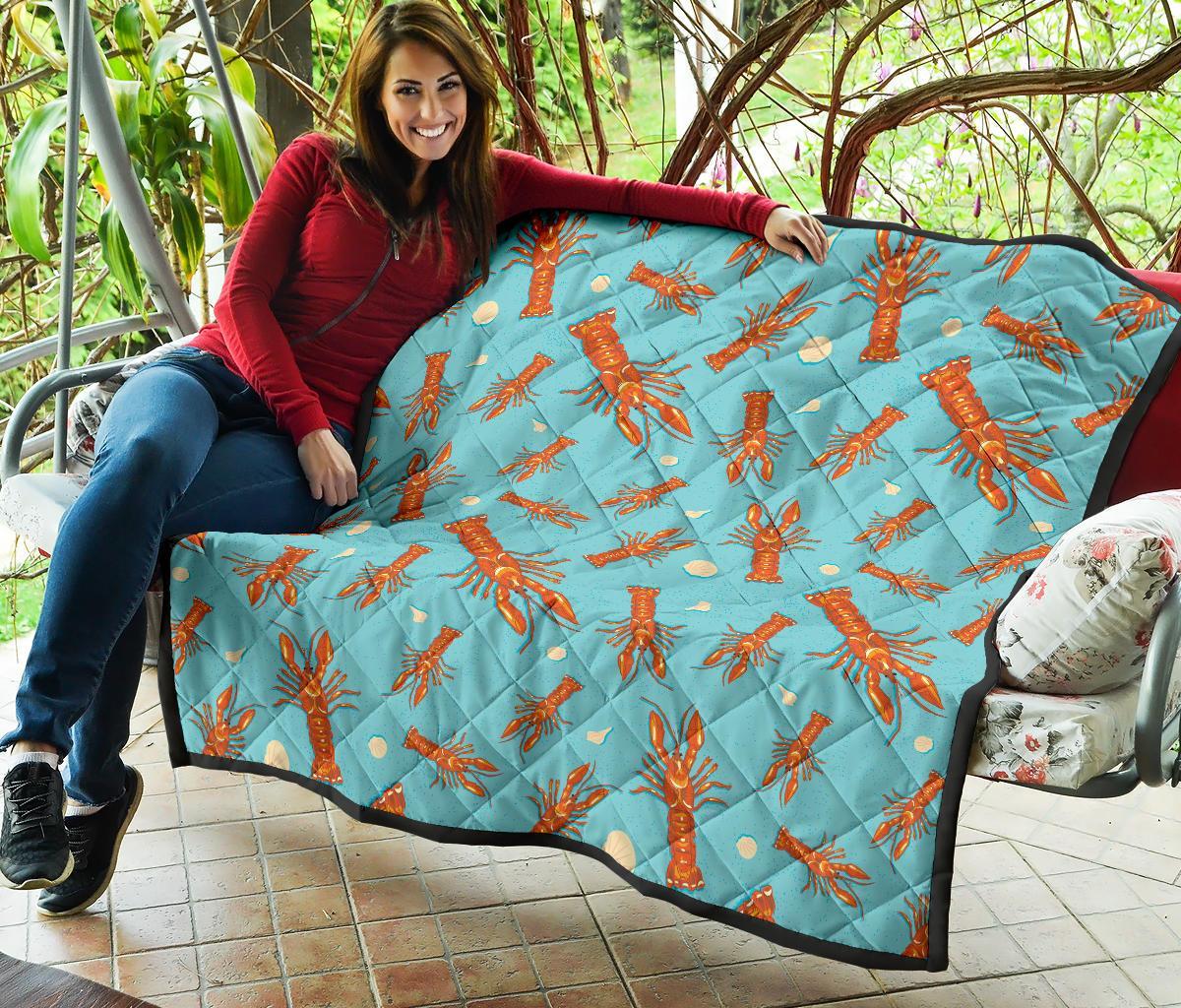 Lobster Pattern Print Quilt-grizzshop