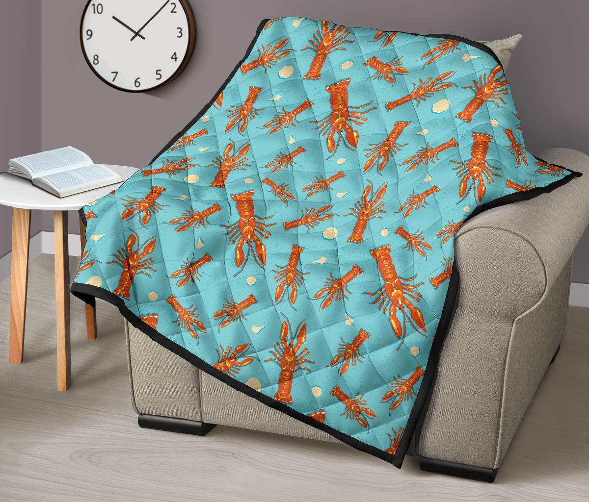 Lobster Pattern Print Quilt-grizzshop