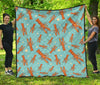 Lobster Pattern Print Quilt-grizzshop