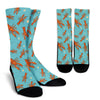 Lobster Pattern Print Unisex Crew Socks-grizzshop