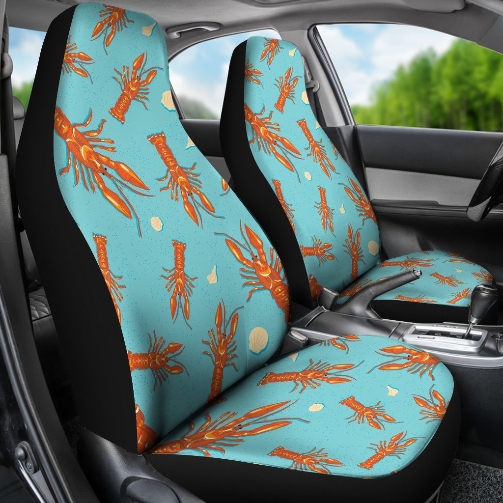 Lobster Pattern Print Universal Fit Car Seat Covers-grizzshop