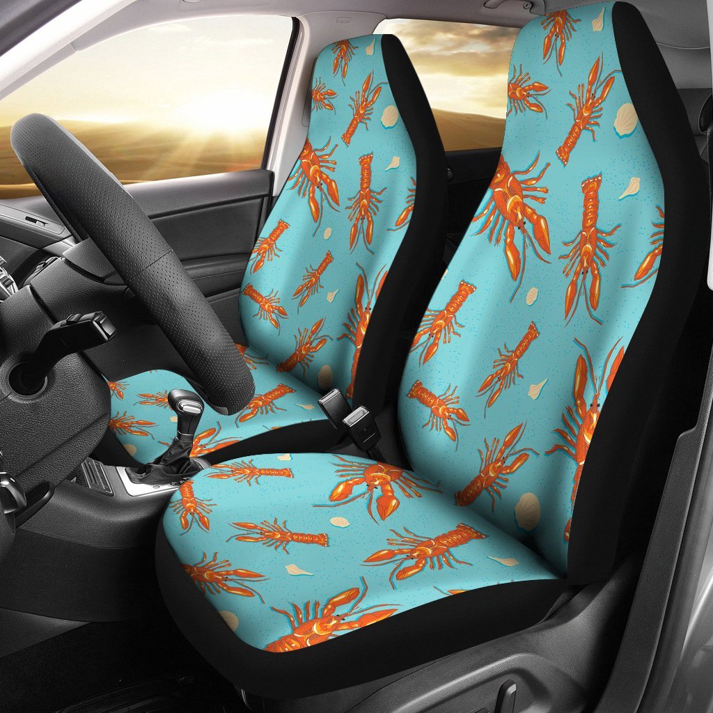 Lobster Pattern Print Universal Fit Car Seat Covers-grizzshop