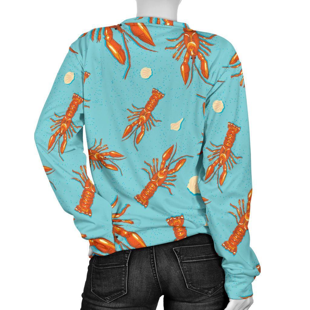 Lobster Pattern Print Women's Sweatshirt-grizzshop