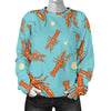 Lobster Pattern Print Women's Sweatshirt-grizzshop