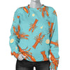 Lobster Pattern Print Women's Sweatshirt-grizzshop