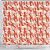 Lobster Print Pattern Bathroom Shower Curtain-grizzshop