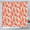 Lobster Print Pattern Bathroom Shower Curtain-grizzshop