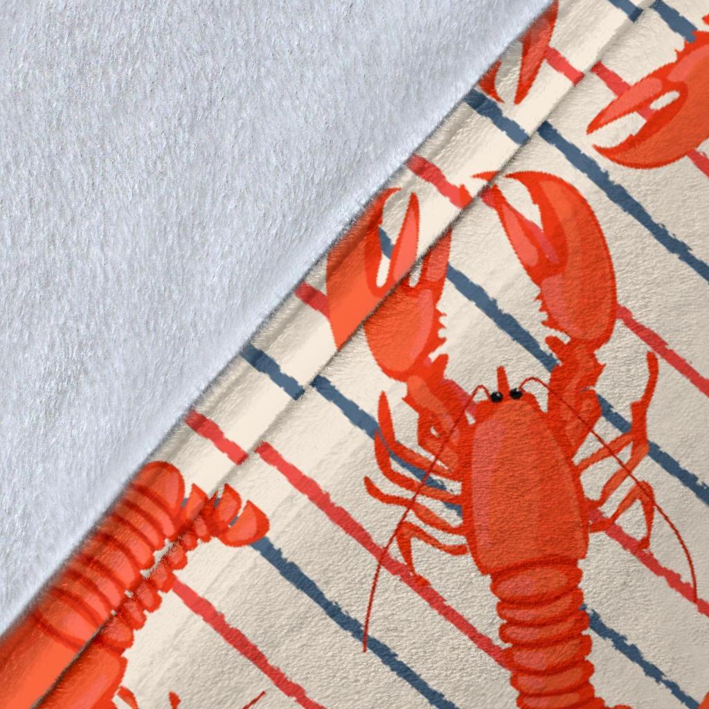 Lobster Print Pattern Blanket-grizzshop