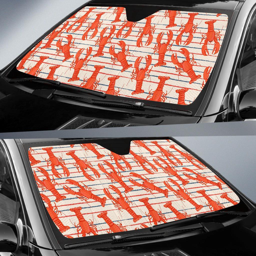 Lobster Print Pattern Car Sun Shade-grizzshop