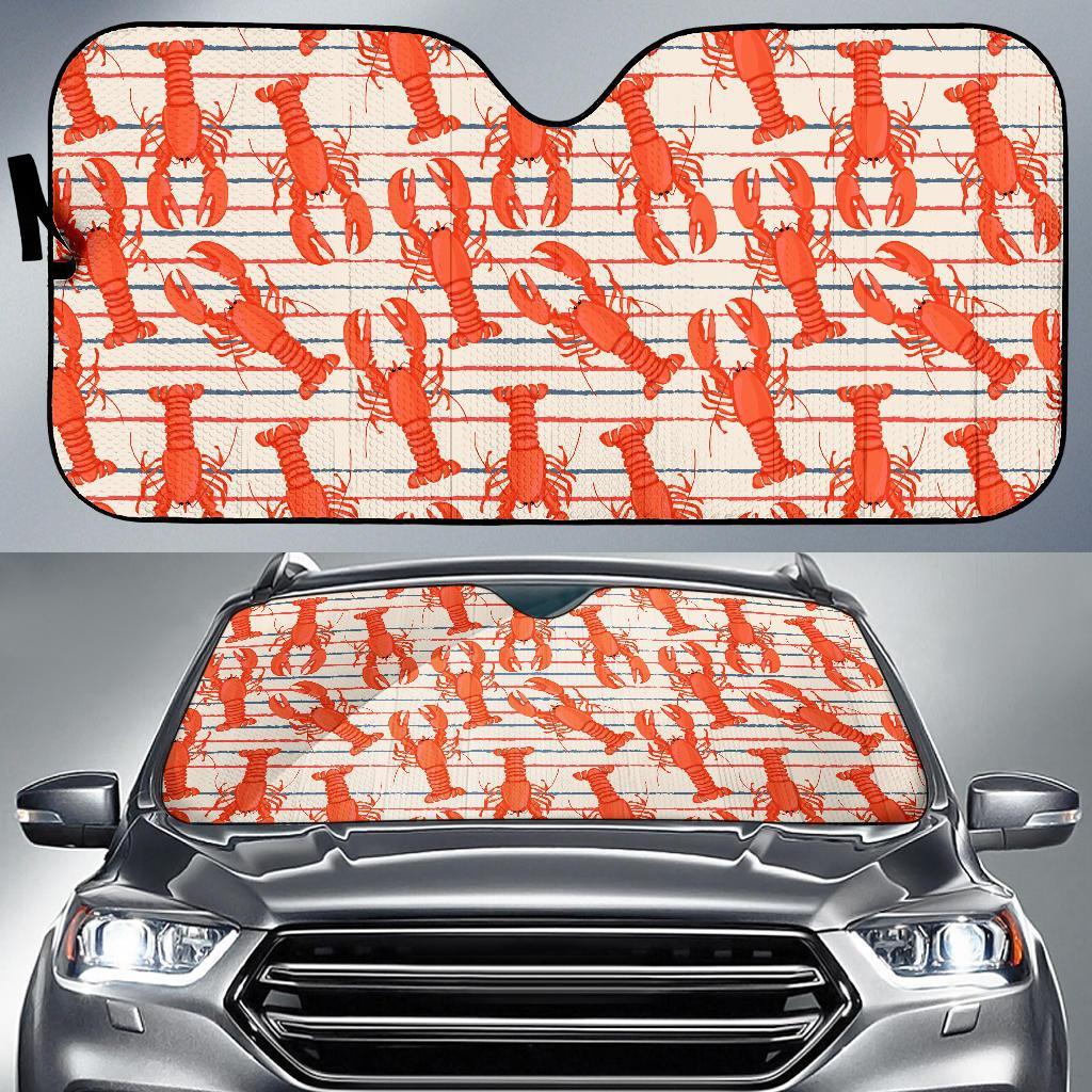 Lobster Print Pattern Car Sun Shade-grizzshop