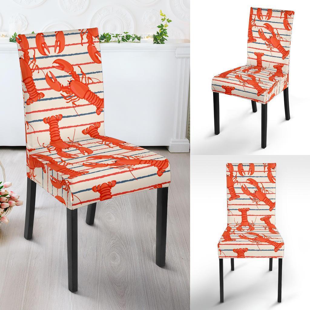 Lobster Print Pattern Chair Cover-grizzshop