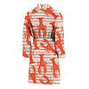 Lobster Print Pattern Men Long Robe-grizzshop