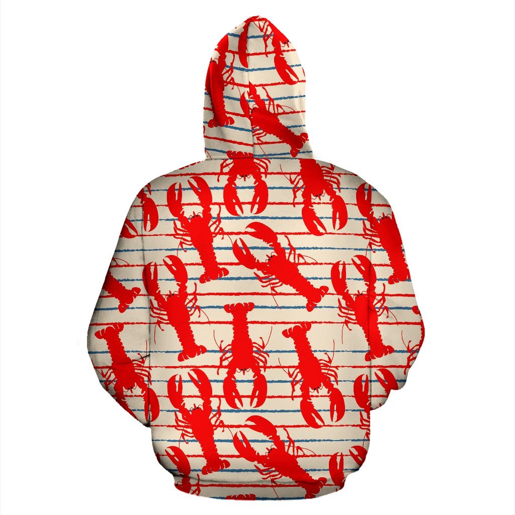 Lobster Print Pattern Men Women Pullover Hoodie-grizzshop