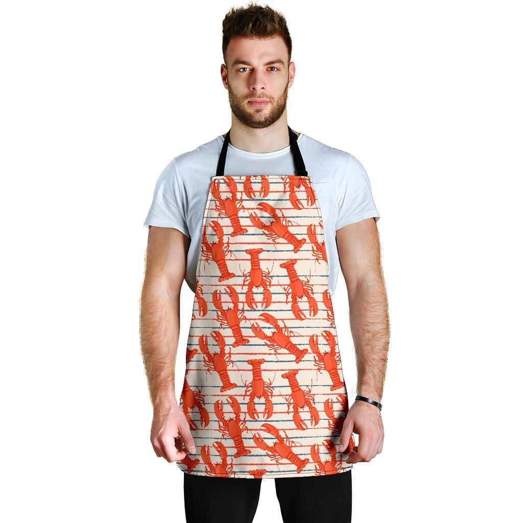 Lobster Print Pattern Men's Apron-grizzshop