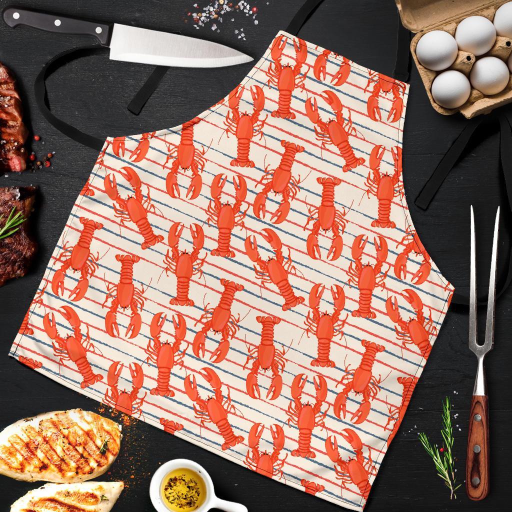 Lobster Print Pattern Men's Apron-grizzshop