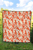 Lobster Print Pattern Quilt-grizzshop