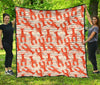 Lobster Print Pattern Quilt-grizzshop