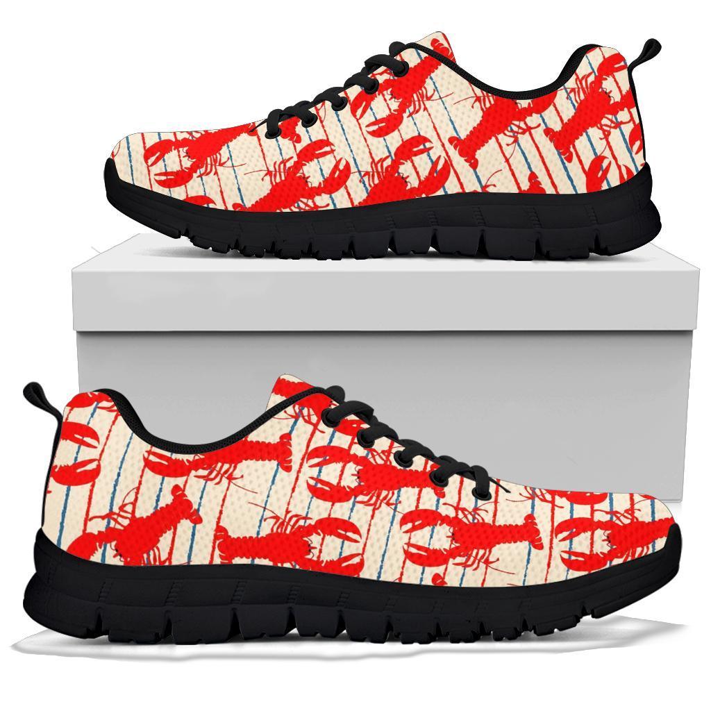 Lobster Print Pattern Sneaker Shoes For Men Women-grizzshop