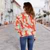 Lobster Print Pattern Women Off Shoulder Sweatshirt-grizzshop