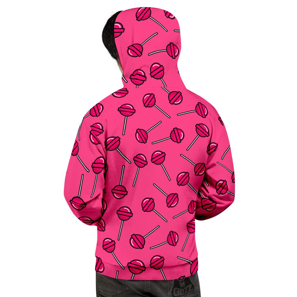 Lollipop Candy Pink Print Pattern Men's Hoodie-grizzshop