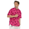 Lollipop Candy Pink Print Pattern Men's Short Sleeve Shirts-grizzshop