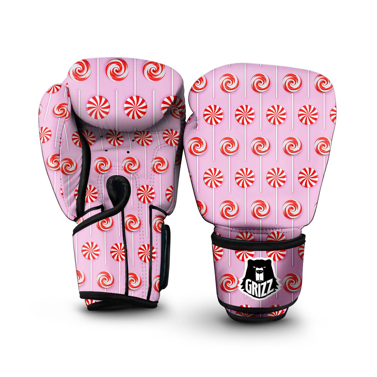Lollipop Candy Red Print Pattern Boxing Gloves-grizzshop
